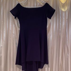 Navy blue dress with longer back side